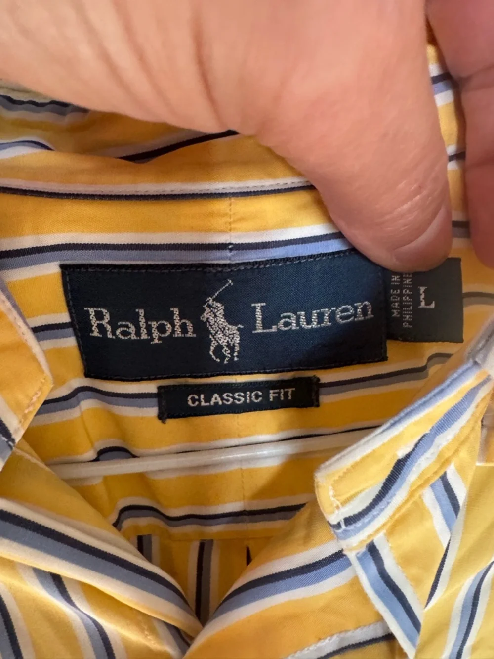 Vintage Ralph Lauren Men's Button A Large 90s - Picture 3 of 5